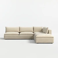 Lotus Deep Modular -Piece L-Shaped Sectional Sofa with Ottoman