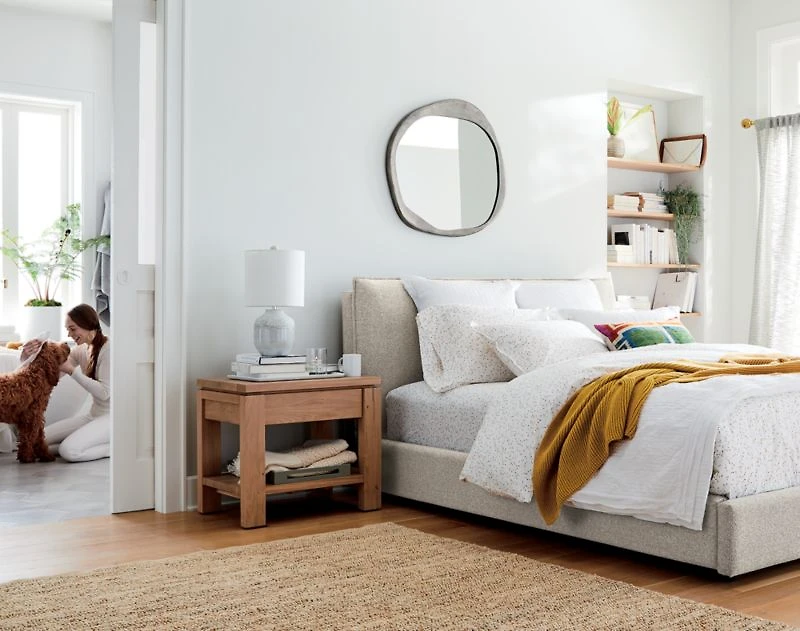 Celeste White Cotton Solid Standard Sham