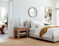 Celeste White Cotton Solid Standard Sham