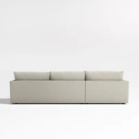 Lounge Deep 2-Piece Sectional Sofa with Chaise Lounge