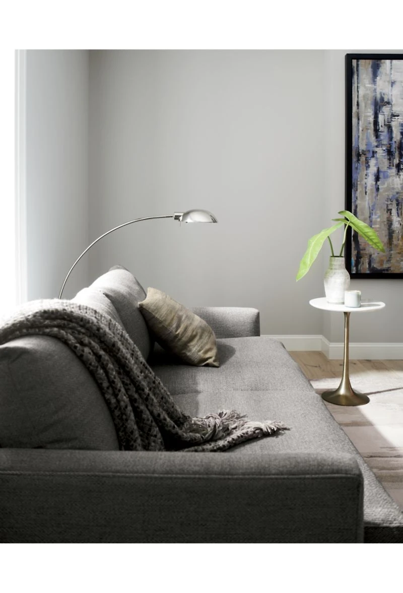 Nero White Marble Round Accent Table