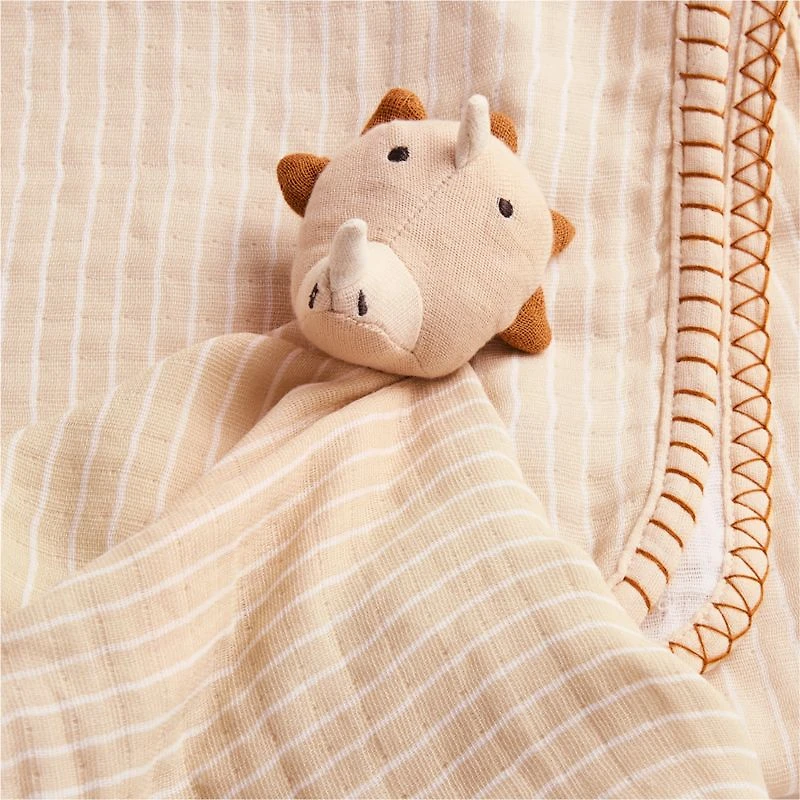 Dinosaur Lovey and Baby Stroller Blanket Gift Set