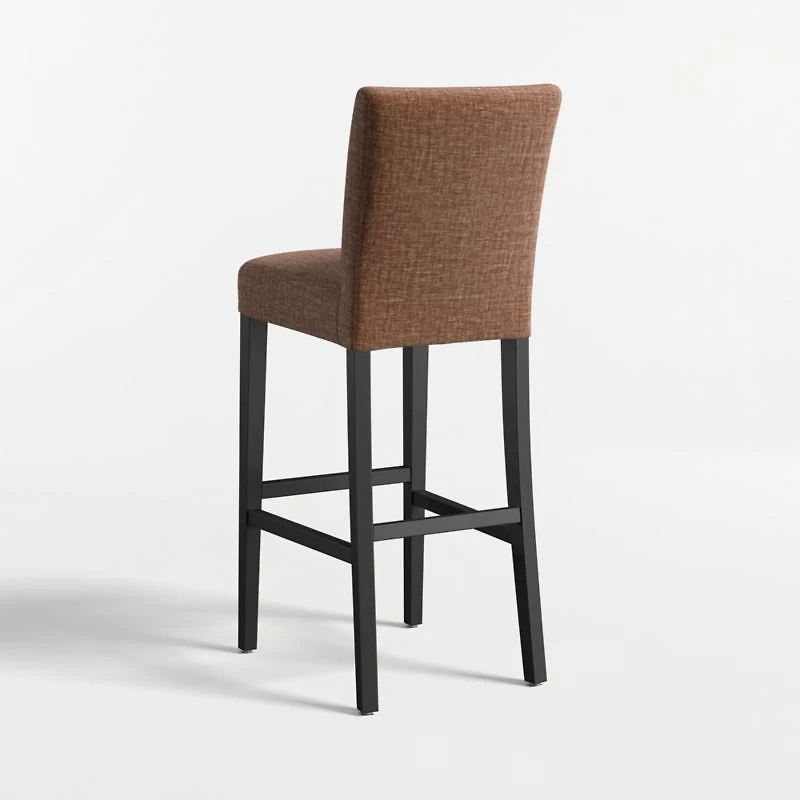 Lowe Doux Sienna Upholstered Bar Stool with Ebony Wood Legs