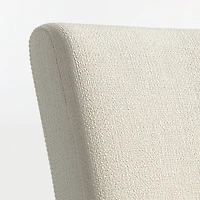 Lowe Ivory Upholstered Dining Chair with Ebony Wood Legs