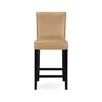 Lowe Café Latte Leather Counter Stool