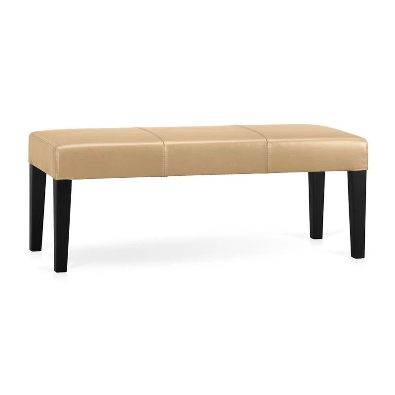 Lowe Café Latte Leather Backless Bench