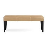 Lowe Café Latte Leather Backless Bench