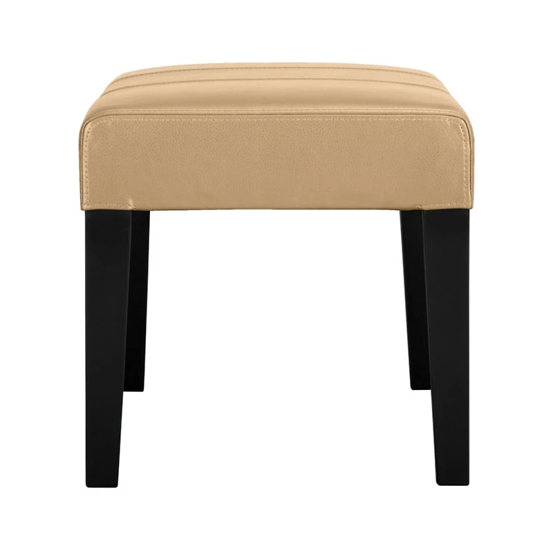 Lowe Café Latte Leather Backless Bench