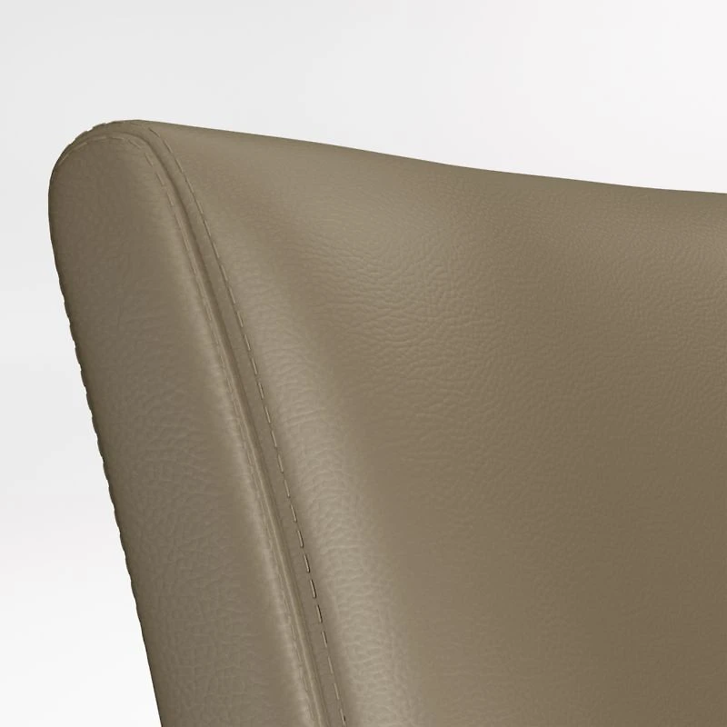 Lowe Moss Green Leather Dining Chair with Ebony Wood Legs
