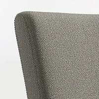 Lowe Charcoal Grey Upholstered Bar Stool with Ebony Wood Legs