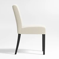 Lowe Ivory Upholstered Dining Chair with Ebony Wood Legs