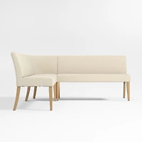 Lowe Ivory Double L-Shaped Dining Banquette