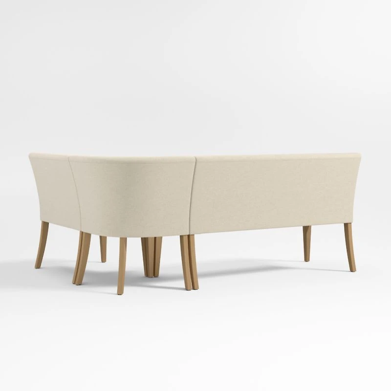 Lowe Ivory Single L-Shaped Dining Banquette
