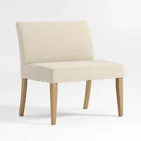 Lowe Ivory Grey Single Dining Banquette Chair