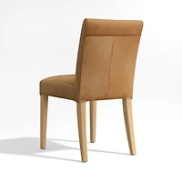Lowe Light Brown Hair on Hide Dining Chair with Natural Wood Legs