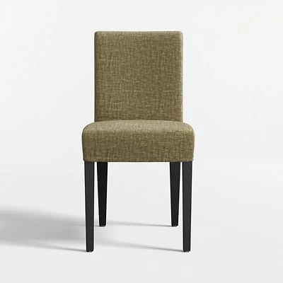 Lowe Doux Olive Upholstered Dining Chair with Ebony Wood Legs