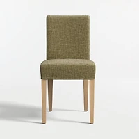 Lowe Doux Olive Upholstered Dining Chair with Natural Wood Legs