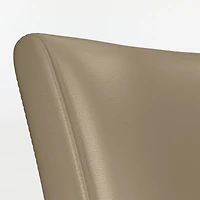 Lowe Moss Green Leather Bar Stool with Ebony Wood Legs