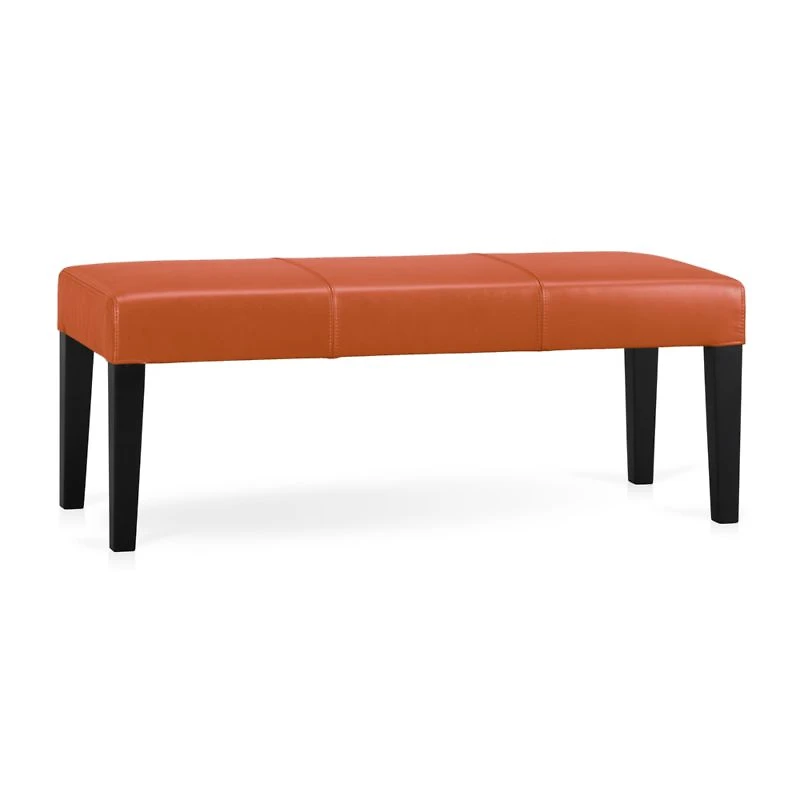 Lowe Persimmon Leather Backless Bench