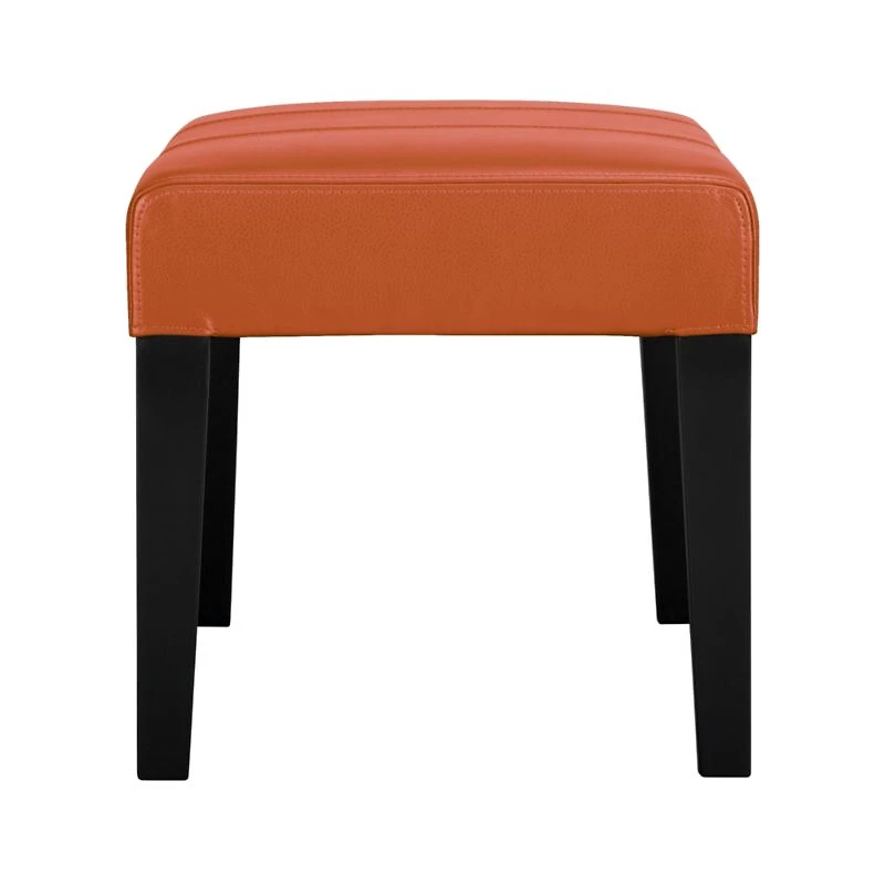 Lowe Persimmon Leather Backless Bench