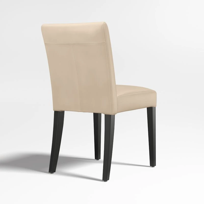 Lowe Tan Leather Dining Chair with Ebony Wood Legs