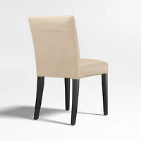 Lowe Tan Leather Dining Chair with Ebony Wood Legs