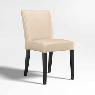 Lowe Tan Leather Dining Chair with Ebony Wood Legs