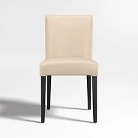 Lowe Tan Leather Dining Chair with Ebony Wood Legs