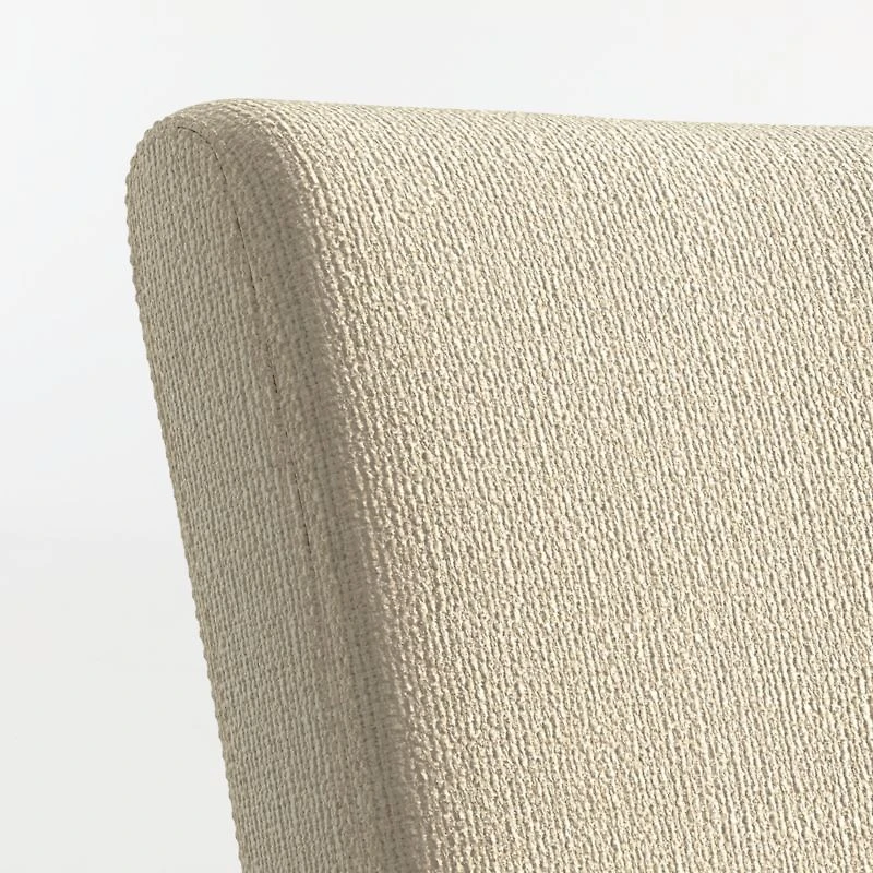 Lowe Taupe Upholstered Bar Stool with Ebony Wood Legs