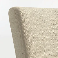 Lowe Taupe Upholstered Bar Stool with Ebony Wood Legs