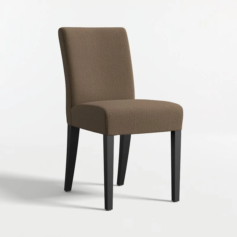 Lowe Truffle Upholstered Dining Chair with Ebony Wood Legs