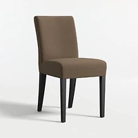 Lowe Truffle Upholstered Dining Chair with Ebony Wood Legs