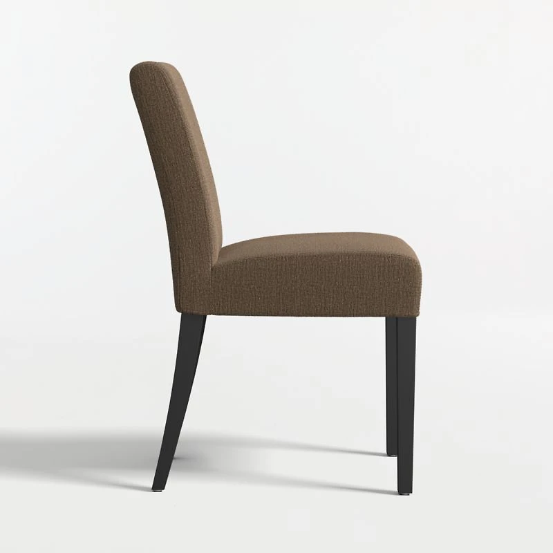Lowe Truffle Upholstered Dining Chair with Ebony Wood Legs