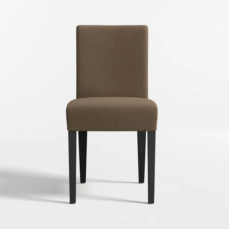 Lowe Truffle Upholstered Dining Chair with Ebony Wood Legs