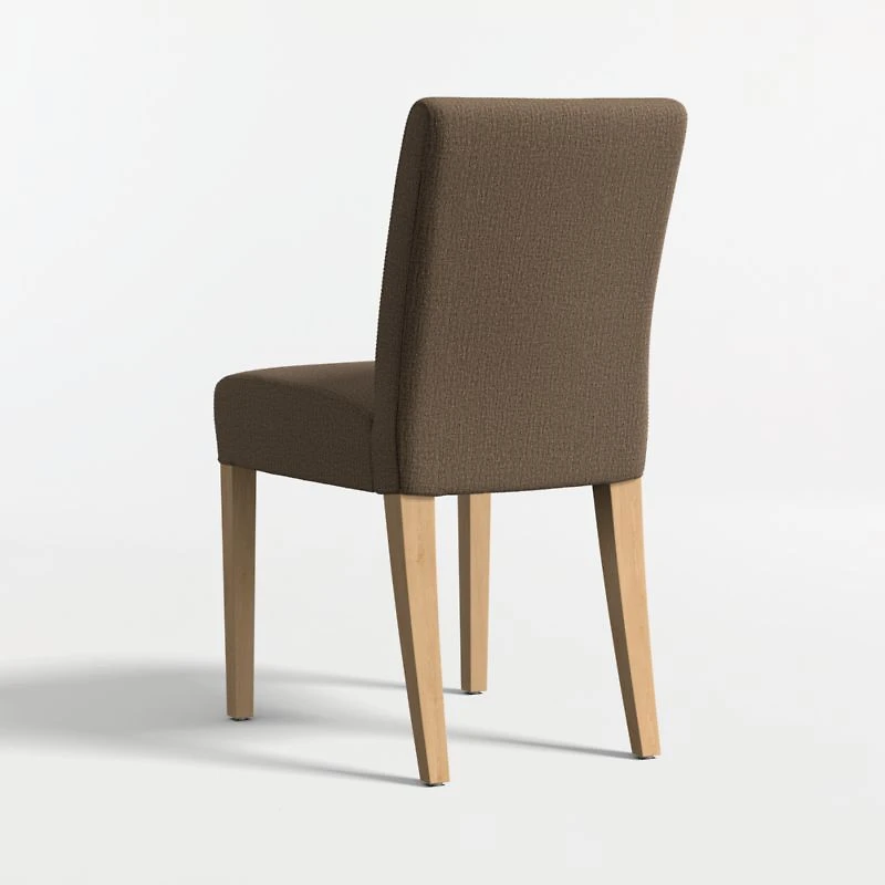 Lowe Truffle Upholstered Dining Chair with Natural Wood Legs