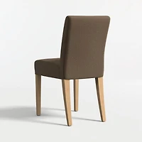 Lowe Truffle Upholstered Dining Chair with Natural Wood Legs