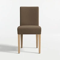 Lowe Truffle Upholstered Dining Chair with Natural Wood Legs