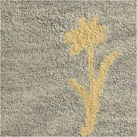 Lupin Mist Blue Floral Kids Wool Area Rug 9'x12'