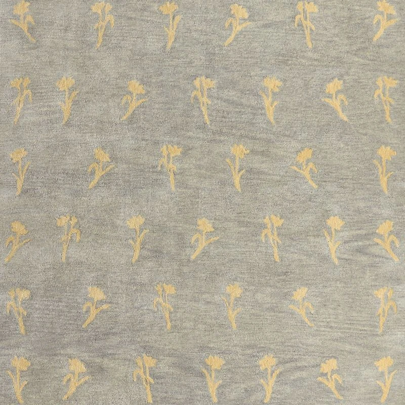 Lupin Mist Blue Floral Kids Wool Area Rug 9'x12'