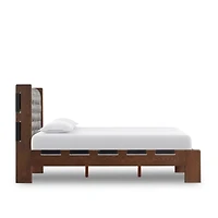 Luton Terra Brown Ash Wood King Bed