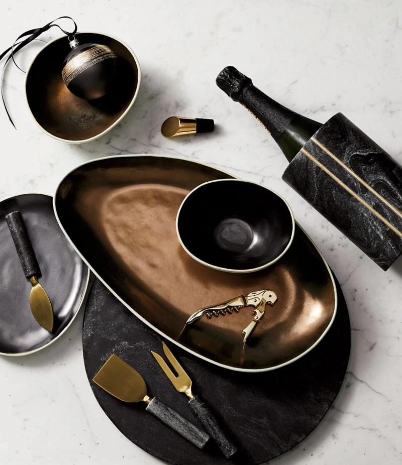 Hayes Black Marble Wine Cooler