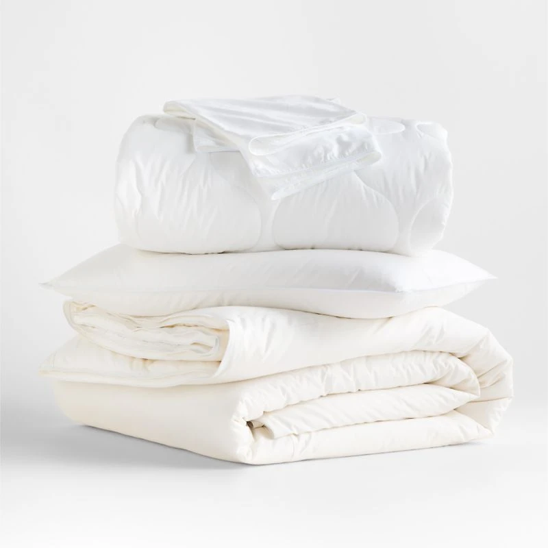 Luxe Organic Cotton King Lightweight Bedding Bundle Set
