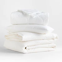 Luxe Down Organic Cotton King Medium Weight Bedding Bundle Set