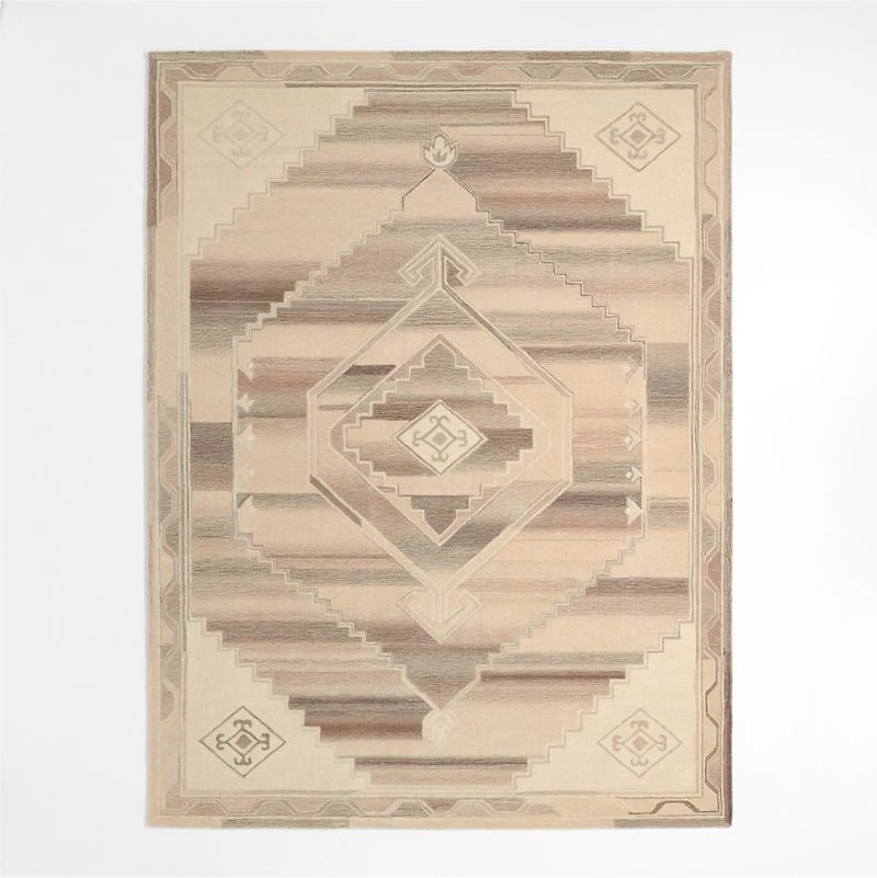 Lyon Wool Traditional Hand-Tufted Beige Area Rug 8'x10'