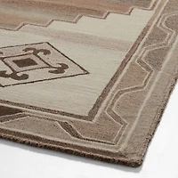 Lyon Wool Traditional Hand-Tufted Brown Rug Swatch 12"x18"