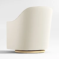 Lyric Natural Curved Nursery Swivel Nursery Glider Chair