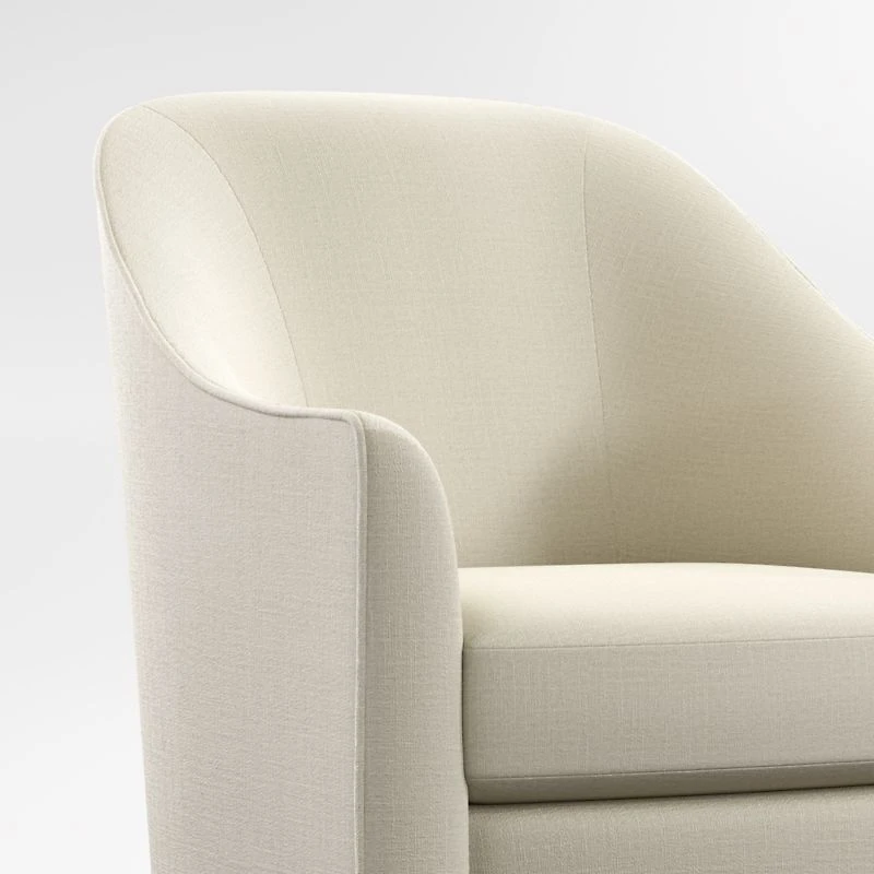 Lyric Natural Curved Nursery Swivel Nursery Glider Chair