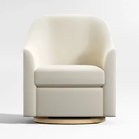 Lyric Natural Curved Nursery Swivel Nursery Glider Chair