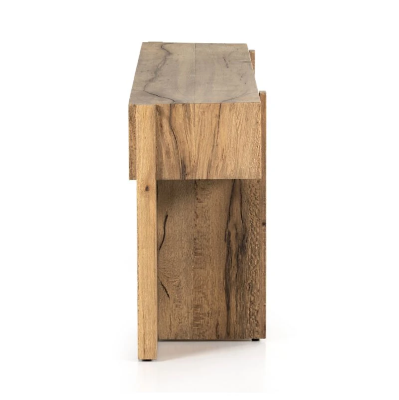 Mackinley 78.75" Rectangular Natural Oak Wood Console Table