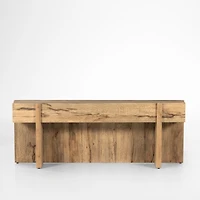 Mackinley 78.75" Rectangular Natural Oak Wood Console Table